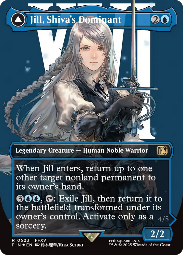 Jill, Shiva's Dominant (Borderless) (Surge Foil) (523) (FIN)