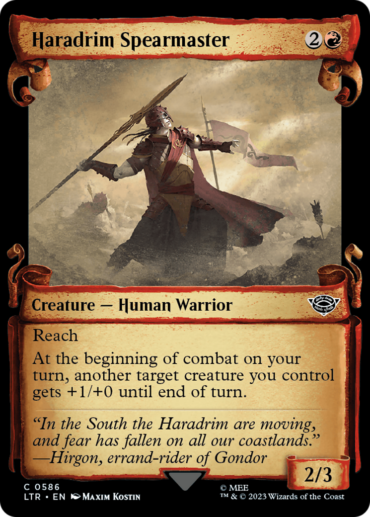 Haradrim Spearmaster (Showcase Scrolls) (586) (LTR)