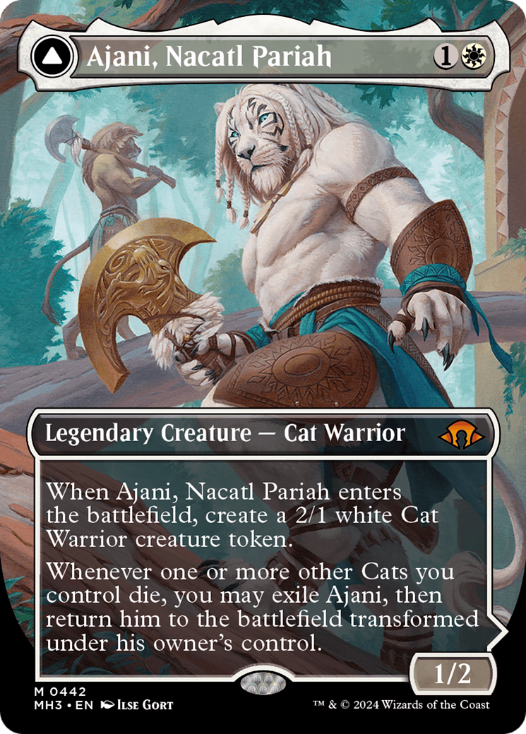 Ajani, Nacatl Pariah (Borderless) (442) (MH3)