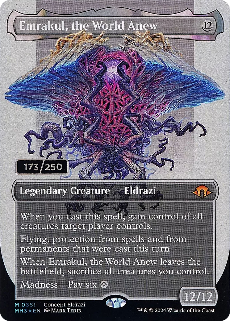 Emrakul, the World Anew (Borderless) (Serial Numbered) (381) (MH3)