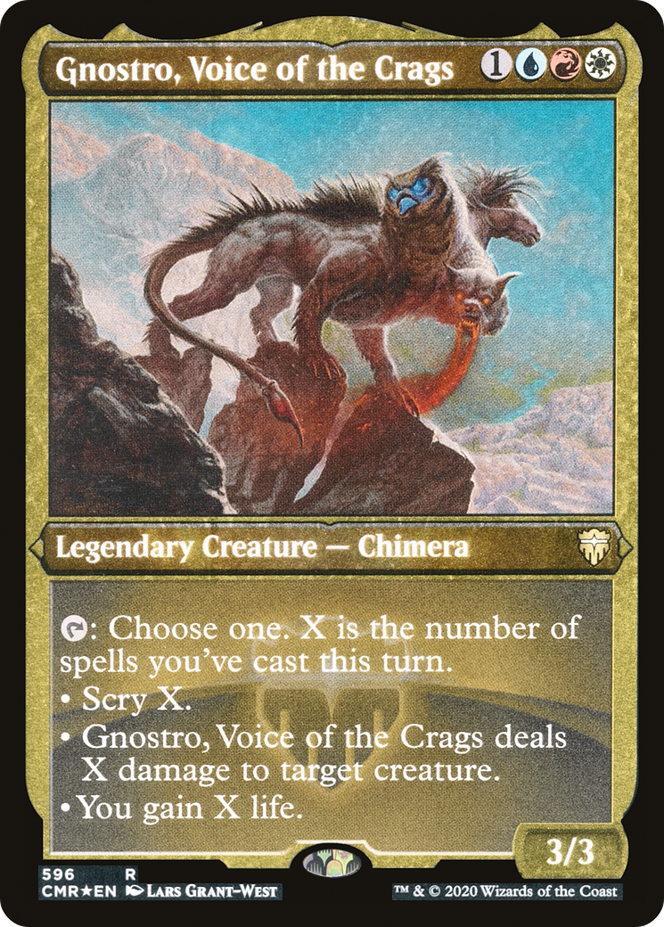 Gnostro, Voice of the Crags (Foil Etched) (CMR-596) - Commander Legends Foil