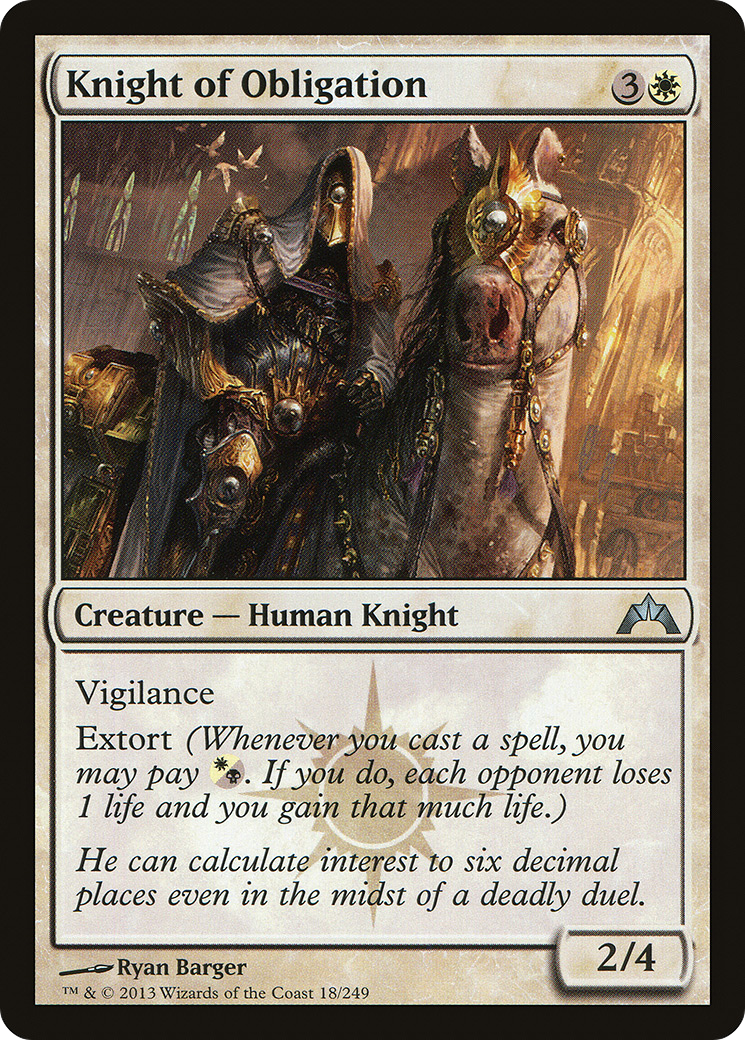 Knight of Obligation (18) (GTC)
