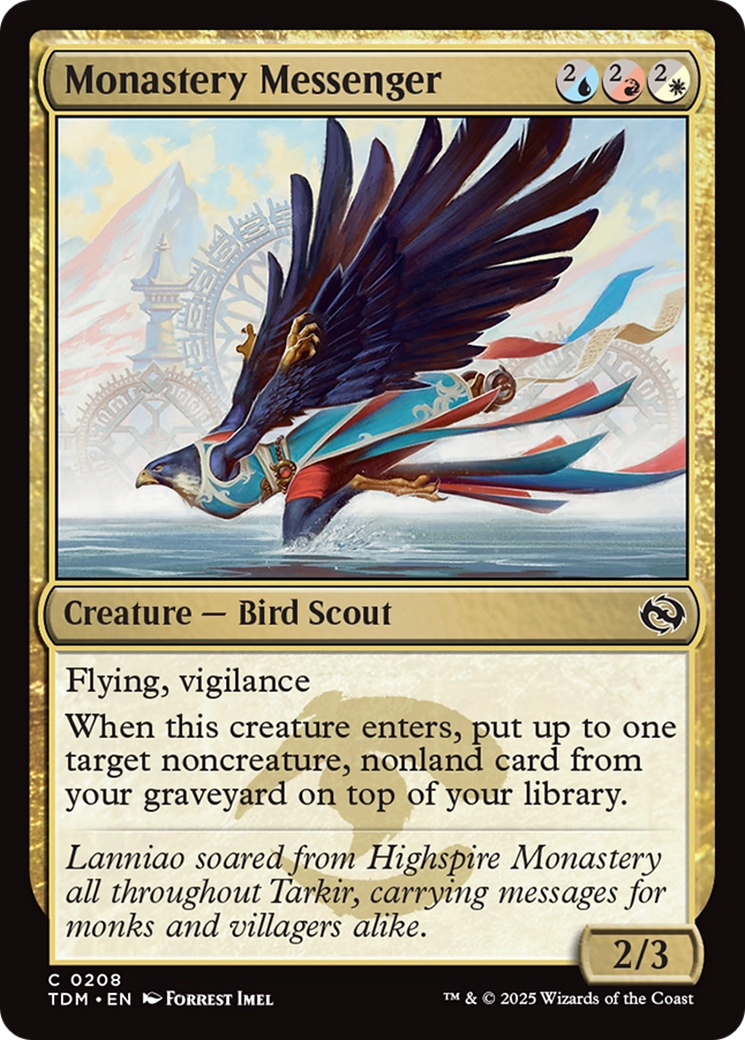Monastery Messenger (TDM-208) - Tarkir: Dragonstorm Foil