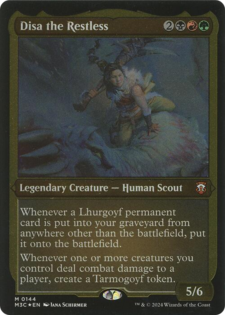 Disa the Restless (Display Commander) - Thick Stock (M3C-144) - Modern Horizons 3 Commander Foil