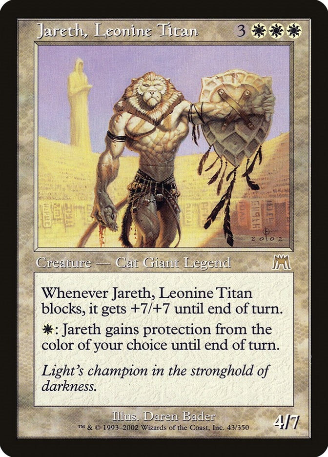 Image for Jareth, Leonine Titan (43) (Onslaught) (ONS) - Magic: The Gathering