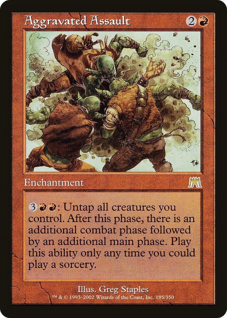 Image for Aggravated Assault (185) (Onslaught) (ONS) - Magic: The Gathering