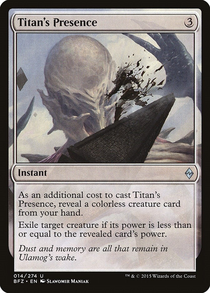 Image for Titan's Presence (14) (Battle for Zendikar) - Magic: The Gathering