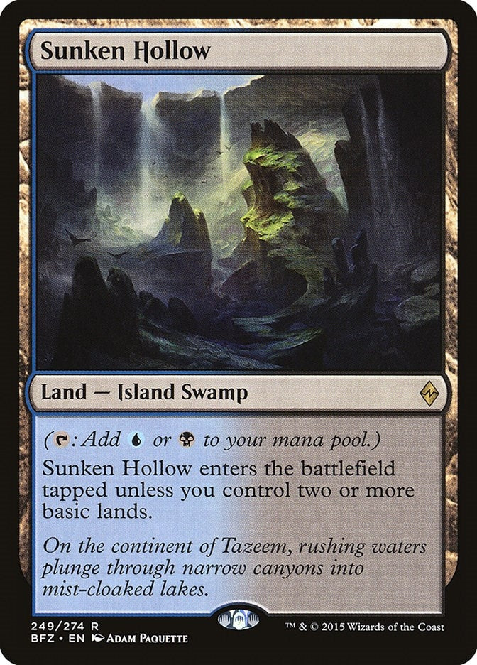 Image for Sunken Hollow (249) (Battle for Zendikar) - Magic: The Gathering