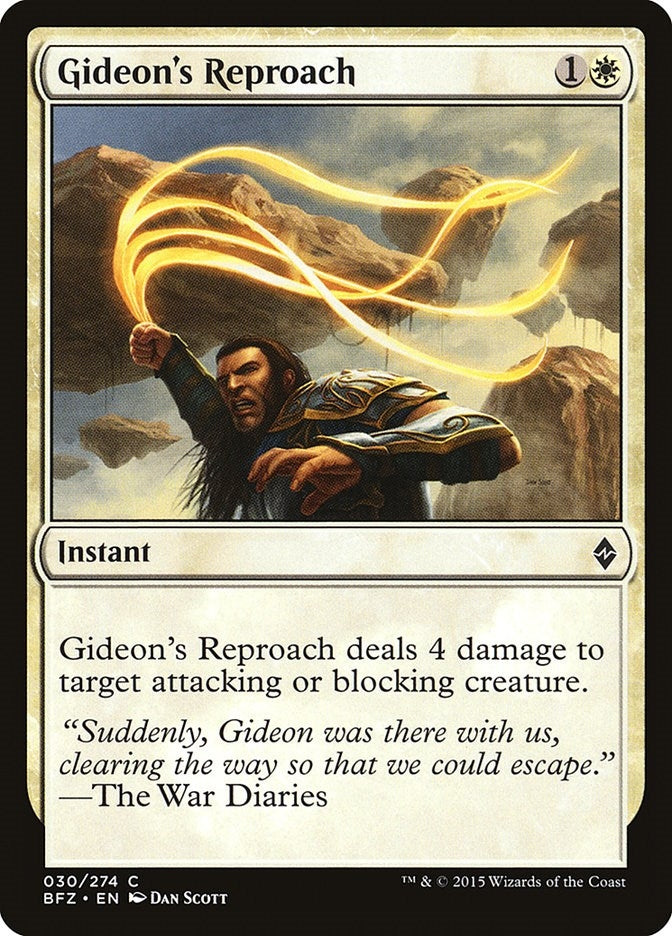 Image for Gideon's Reproach (30) (Battle for Zendikar) - Magic: The Gathering