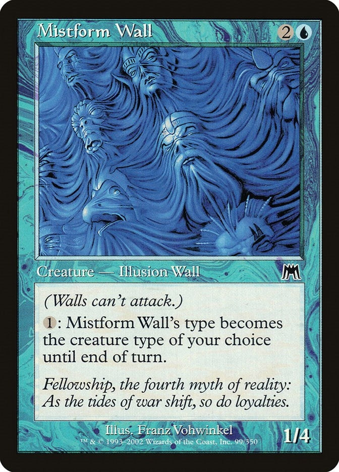 Image for Mistform Wall (99) (Onslaught) (ONS) - Magic: The Gathering
