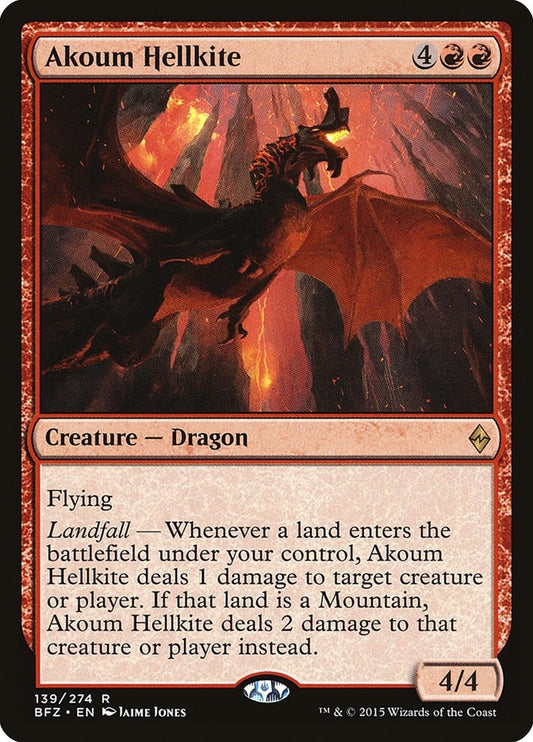 Image for Akoum Hellkite (139) (Battle for Zendikar) - Magic: The Gathering
