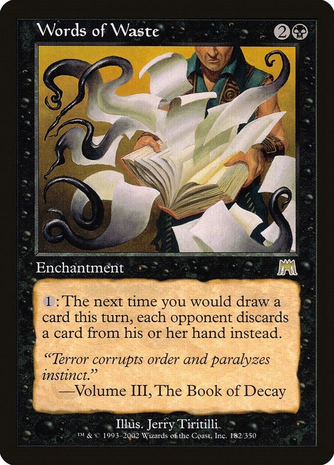 Image for Words of Waste (182) (Onslaught) (ONS) - Magic: The Gathering
