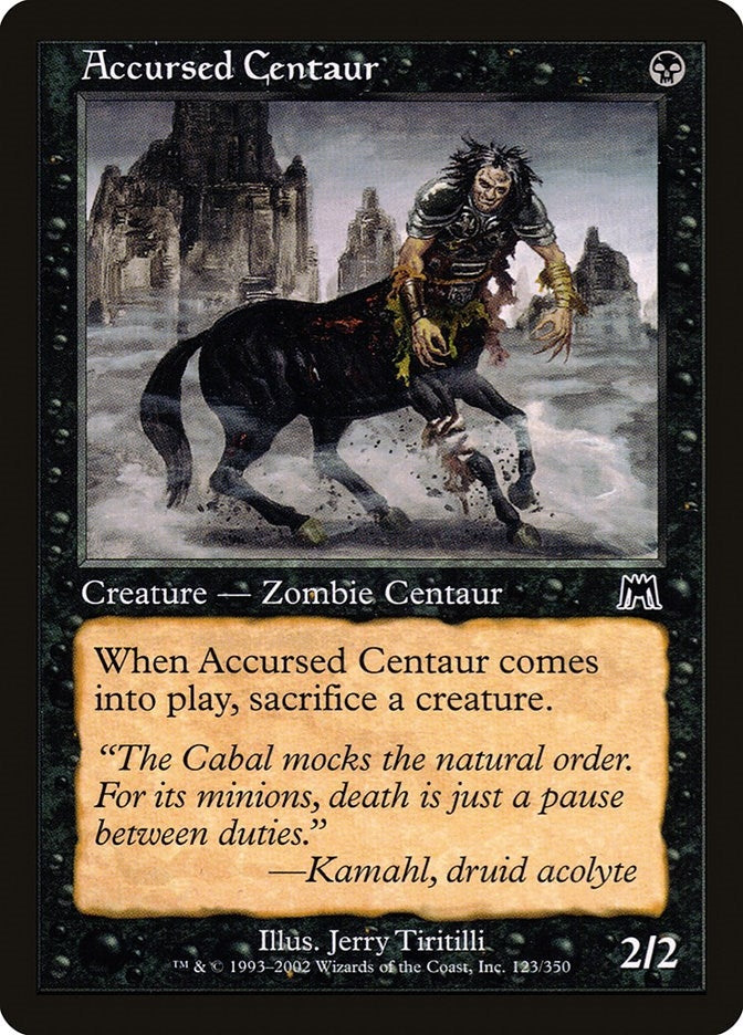 Image for Accursed Centaur (123) (Onslaught) (ONS) - Magic: The Gathering
