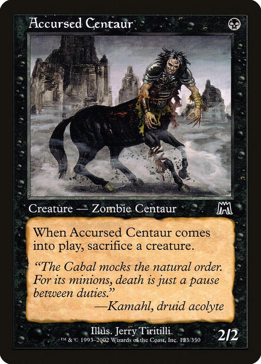 Image for Accursed Centaur (123) (Onslaught) (ONS) - Magic: The Gathering