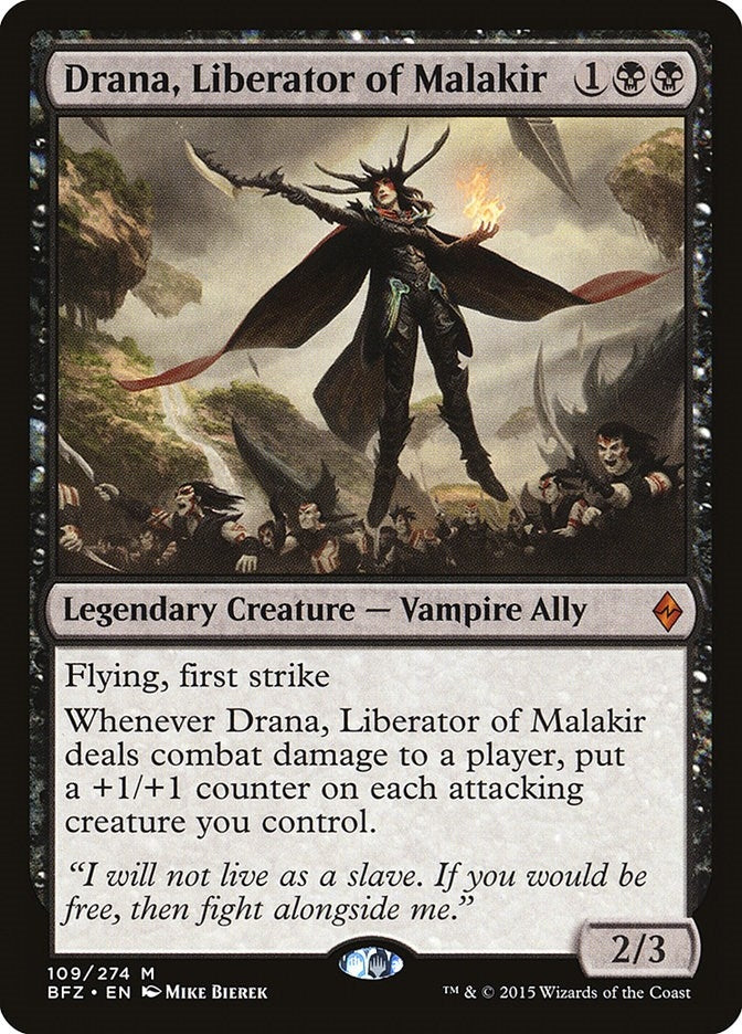 Image for Drana, Liberator of Malakir (109) (Battle for Zendikar) - Magic: The Gathering