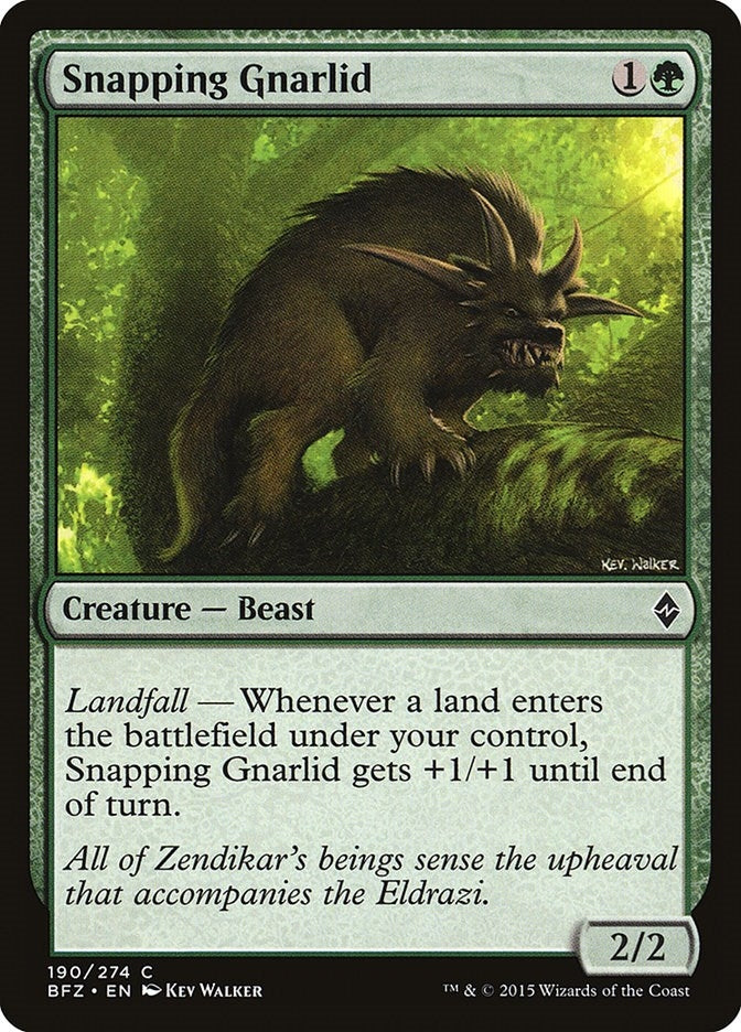 Image for Snapping Gnarlid (190) (Battle for Zendikar) - Magic: The Gathering