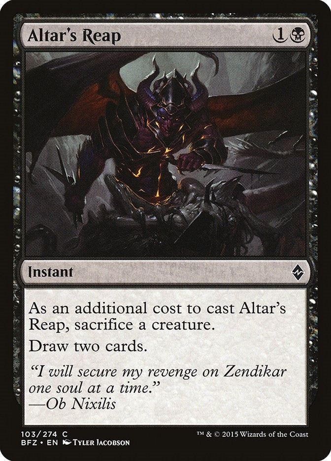 Image for Altar's Reap (103) (Battle for Zendikar) - Magic: The Gathering