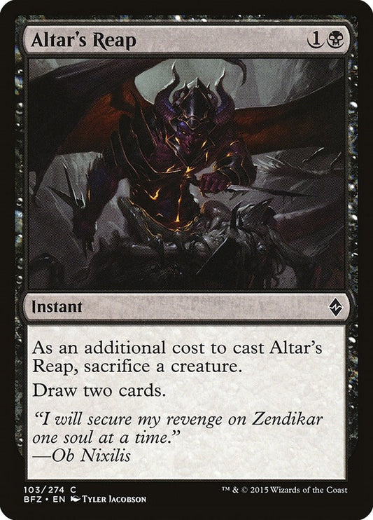 Image for Altar's Reap (103) (Battle for Zendikar) - Magic: The Gathering
