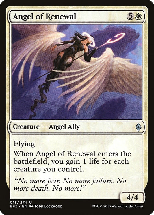 Image for Angel of Renewal (18) (Battle for Zendikar) - Magic: The Gathering