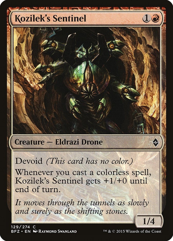 Image for Kozilek's Sentinel (129) (Battle for Zendikar) - Magic: The Gathering