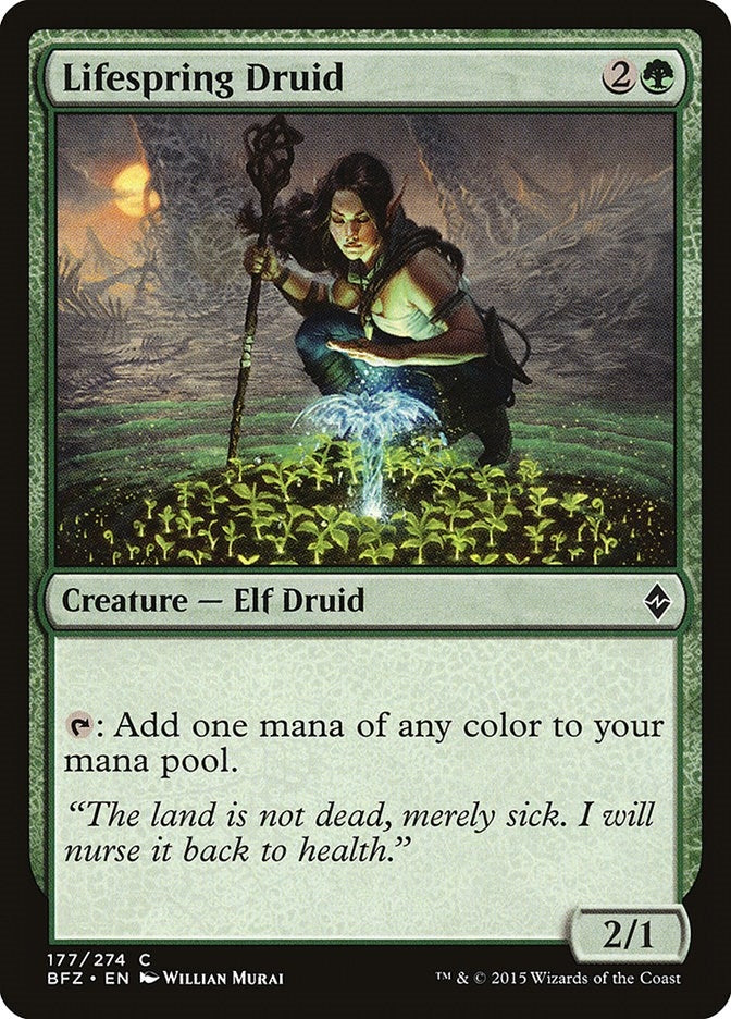 Image for Lifespring Druid (177) (Battle for Zendikar) - Magic: The Gathering
