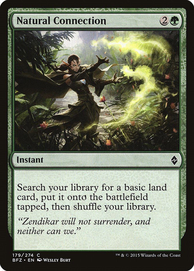 Image for Natural Connection (179) (Battle for Zendikar) - Magic: The Gathering