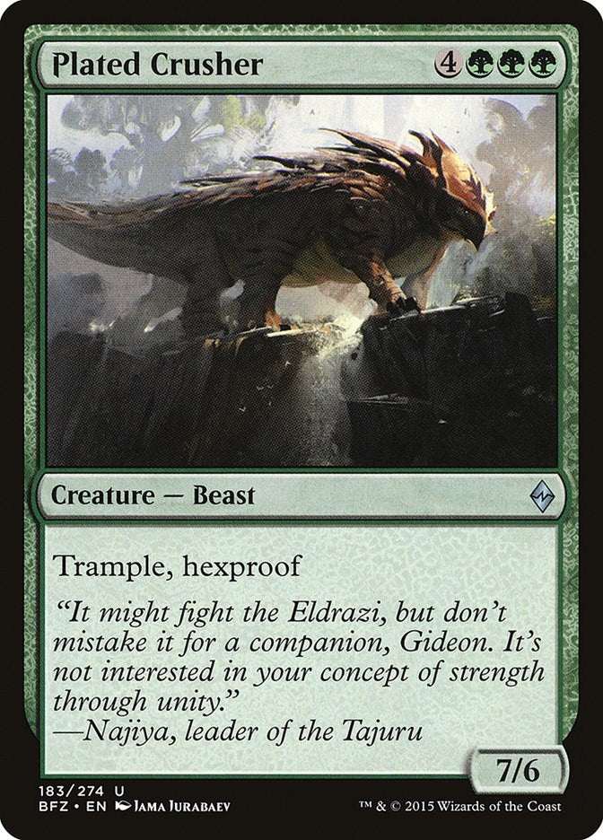 Image for Plated Crusher (183) (Battle for Zendikar) - Magic: The Gathering