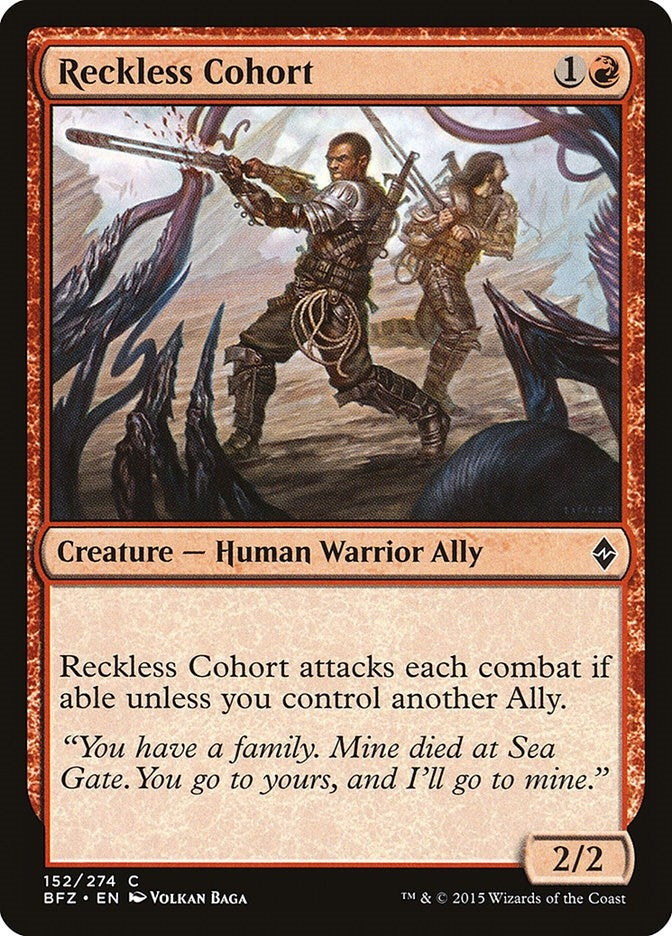 Image for Reckless Cohort (152) (Battle for Zendikar) - Magic: The Gathering