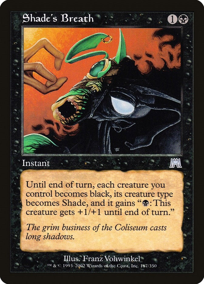 Image for Shade's Breath (167) (Onslaught) (ONS) - Magic: The Gathering