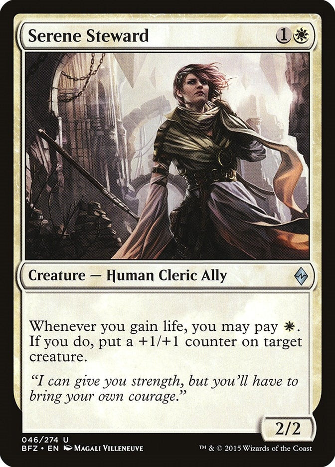 Image for Serene Steward (46) (Battle for Zendikar) - Magic: The Gathering