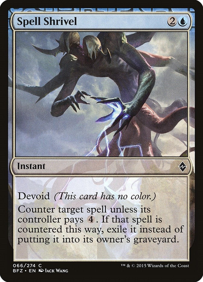 Image for Spell Shrivel (66) (Battle for Zendikar) - Magic: The Gathering