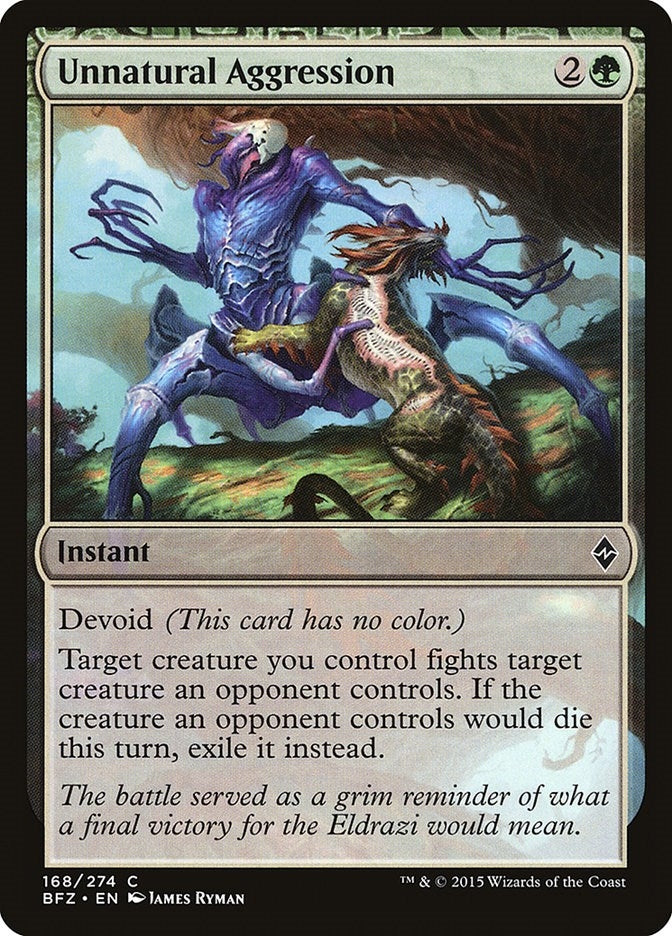 Image for Unnatural Aggression (168) (Battle for Zendikar) - Magic: The Gathering