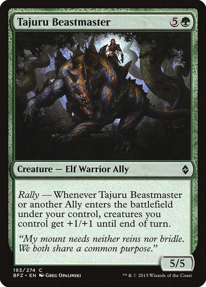 Image for Tajuru Beastmaster (193) (Battle for Zendikar) - Magic: The Gathering
