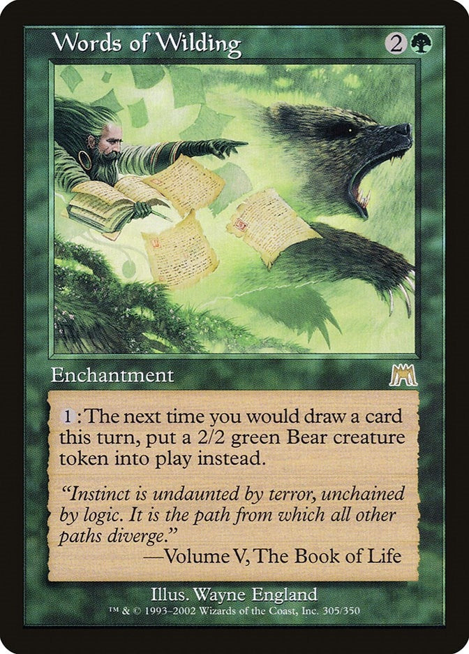 Image for Words of Wilding (305) (Onslaught) (ONS) - Magic: The Gathering