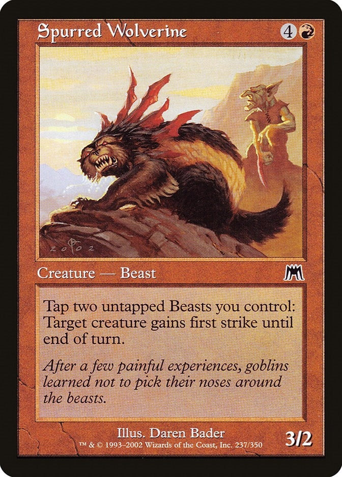Image for Spurred Wolverine (237) (Onslaught) (ONS) - Magic: The Gathering