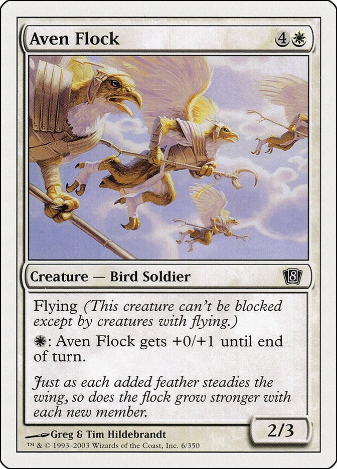 Image for Aven Flock (6) (8th Edition) (8ED) - Magic: The Gathering