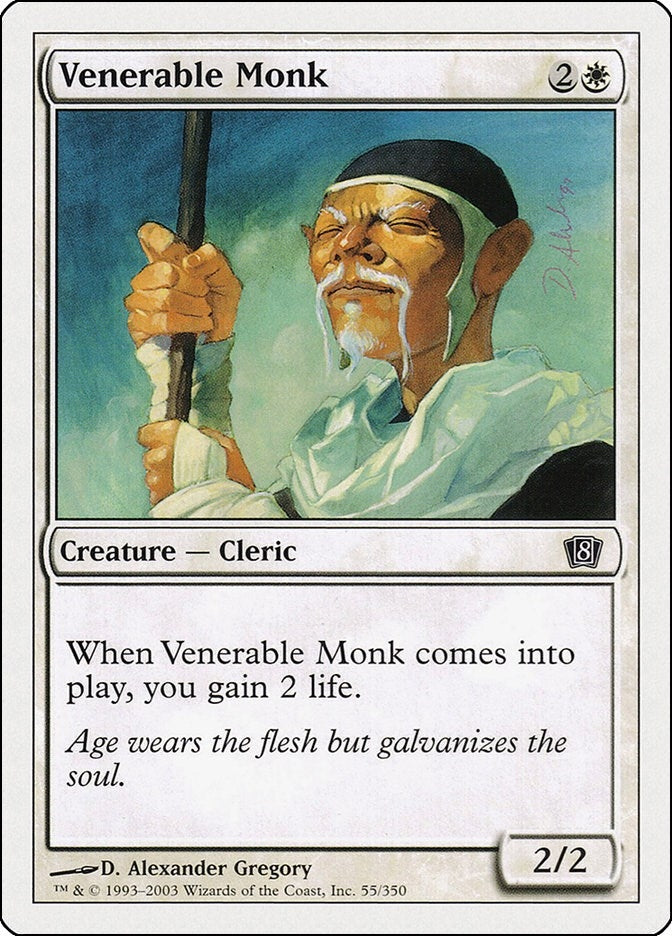 Image for Venerable Monk (55) (8th Edition) (8ED) - Magic: The Gathering