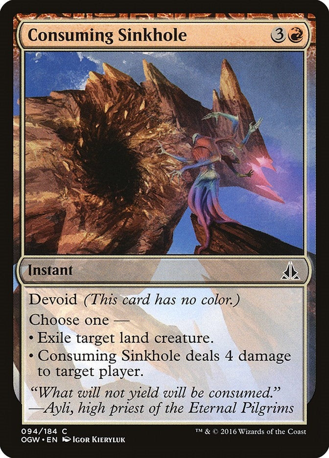 Image for Consuming Sinkhole (94) (Oath of the Gatewatch) - Magic: The Gathering