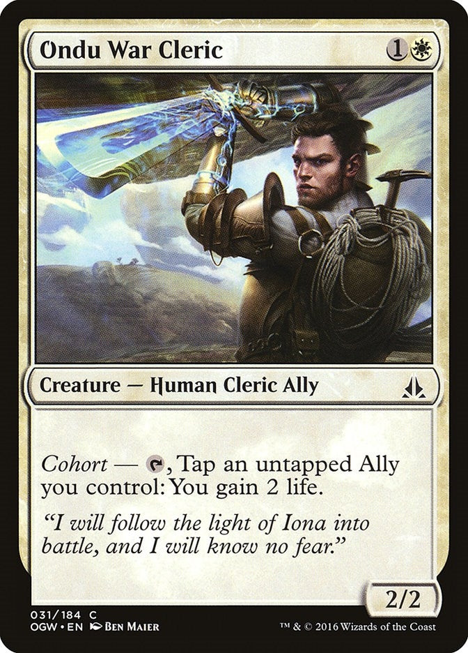 Image for Ondu War Cleric (31) (Oath of the Gatewatch) - Magic: The Gathering