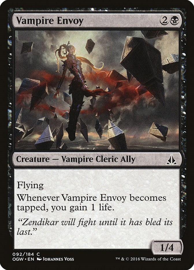 Image for Vampire Envoy (92) (Oath of the Gatewatch) - Magic: The Gathering