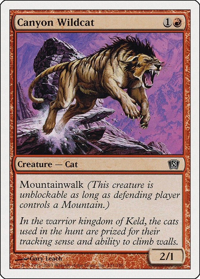 Image for Canyon Wildcat (181) (8th Edition) (8ED) - Magic: The Gathering
