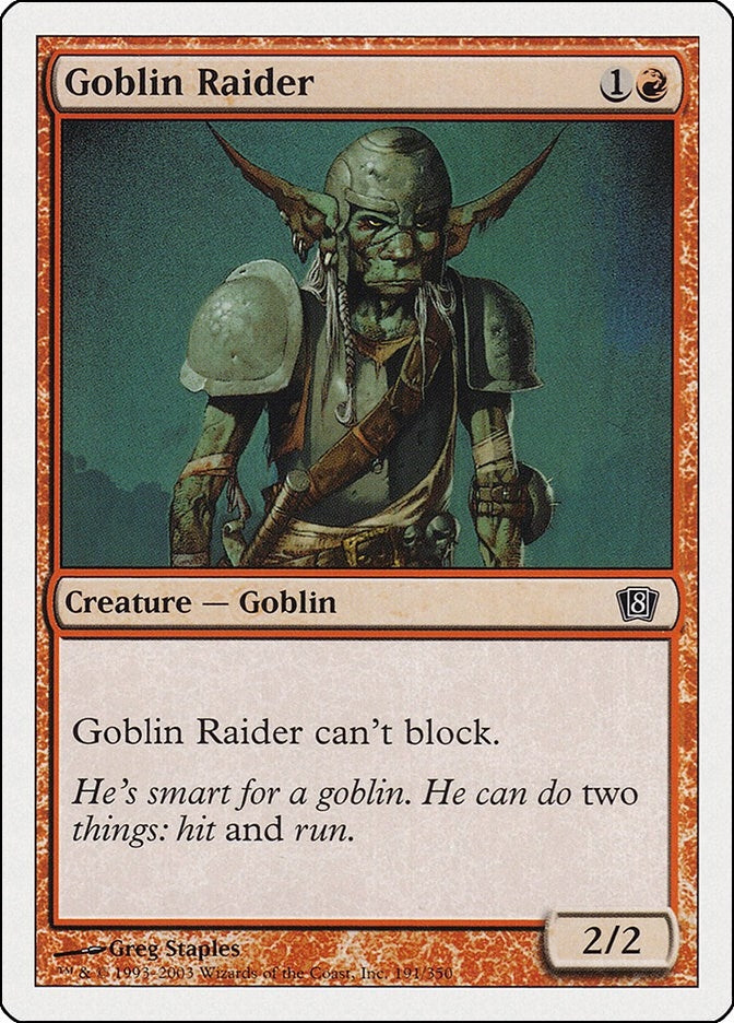 Image for Goblin Raider (191) (8th Edition) (8ED) - Magic: The Gathering