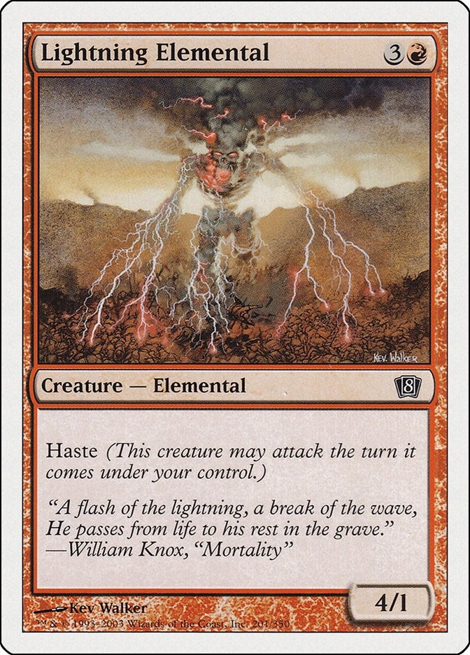 Image for Lightning Elemental (201) (8th Edition) (8ED) - Magic: The Gathering
