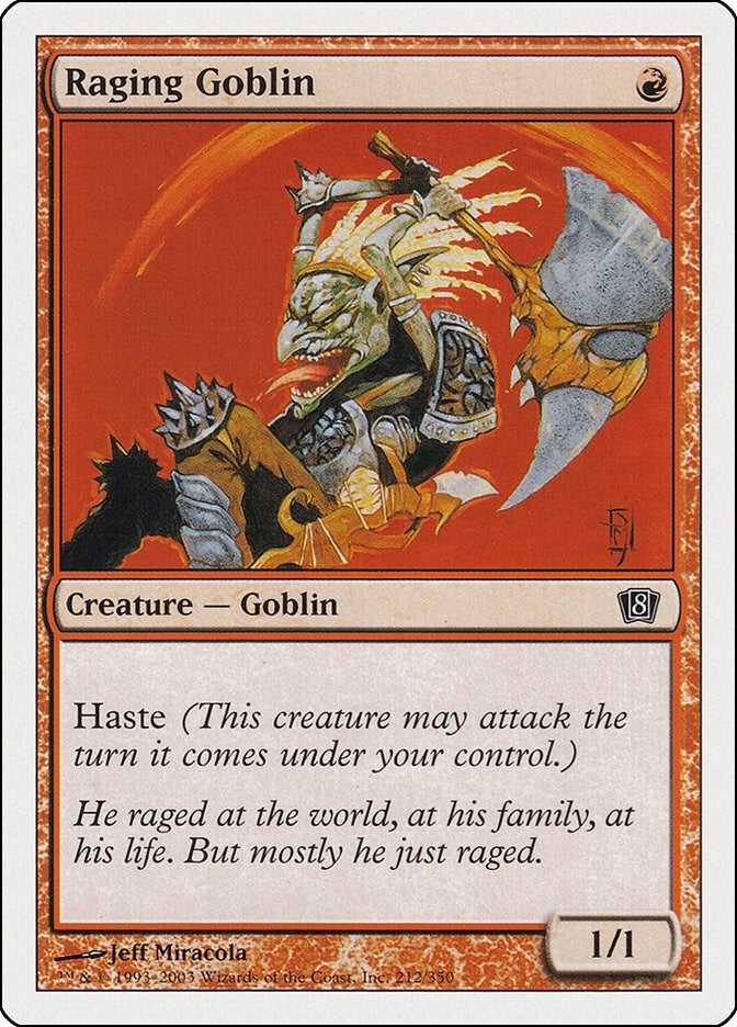 Image for Raging Goblin (212) (8th Edition) (8ED) - Magic: The Gathering