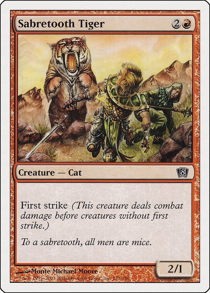Image for Sabretooth Tiger (217) (8th Edition) (8ED) - Magic: The Gathering
