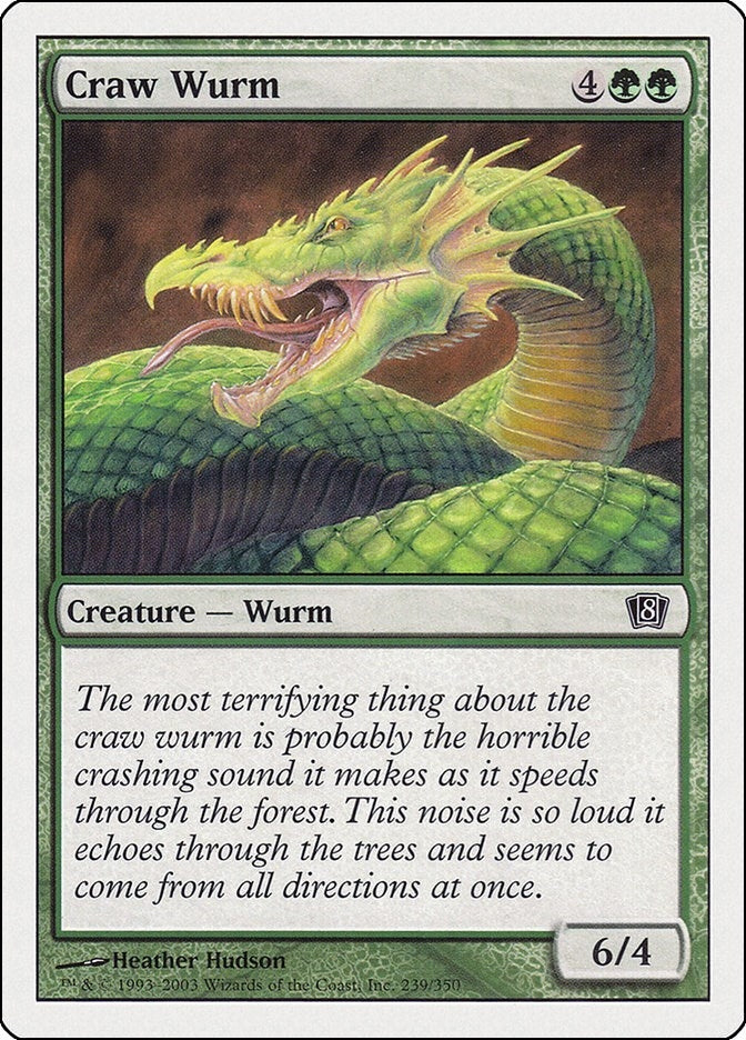 Image for Craw Wurm (239) (8th Edition) (8ED) - Magic: The Gathering