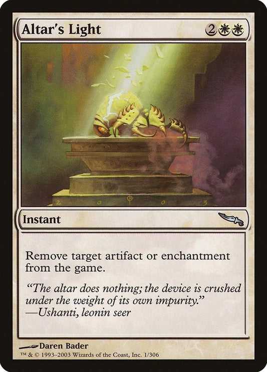 Image for Altar's Light (1) (Mirrodin) - Magic: The Gathering
