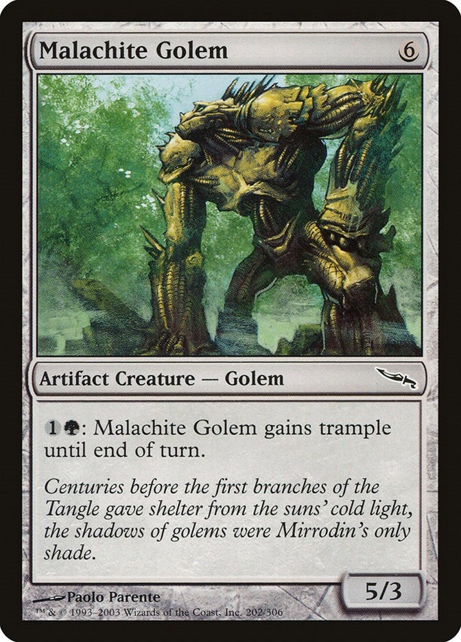 Image for Malachite Golem (202) (Mirrodin) - Magic: The Gathering
