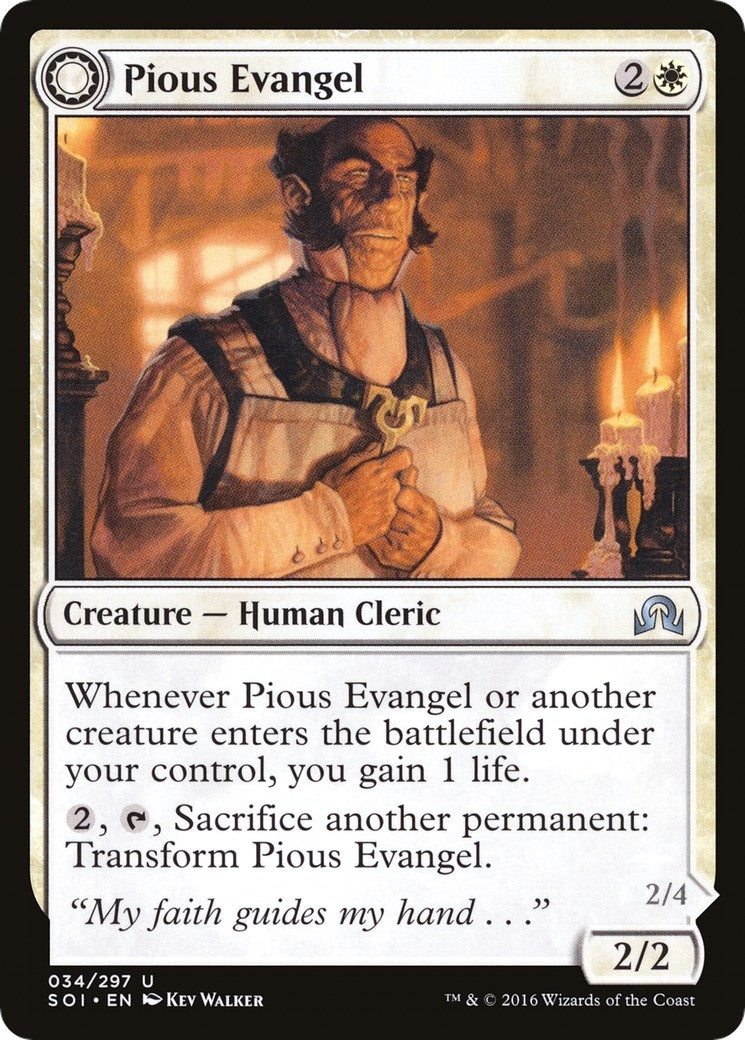 Image for Pious Evangel (34) (Shadows over Innistrad) - Magic: The Gathering