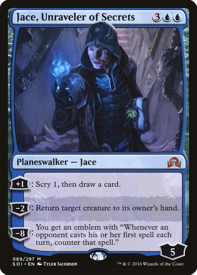 Image for Jace, Unraveler of Secrets (69) (Shadows over Innistrad) - Magic: The Gathering